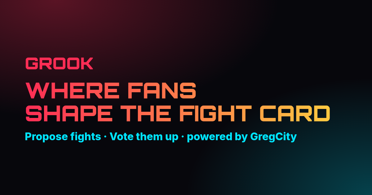 GROOK: Vote on Dream MMA, Boxing & Influencer Fights | GregCity